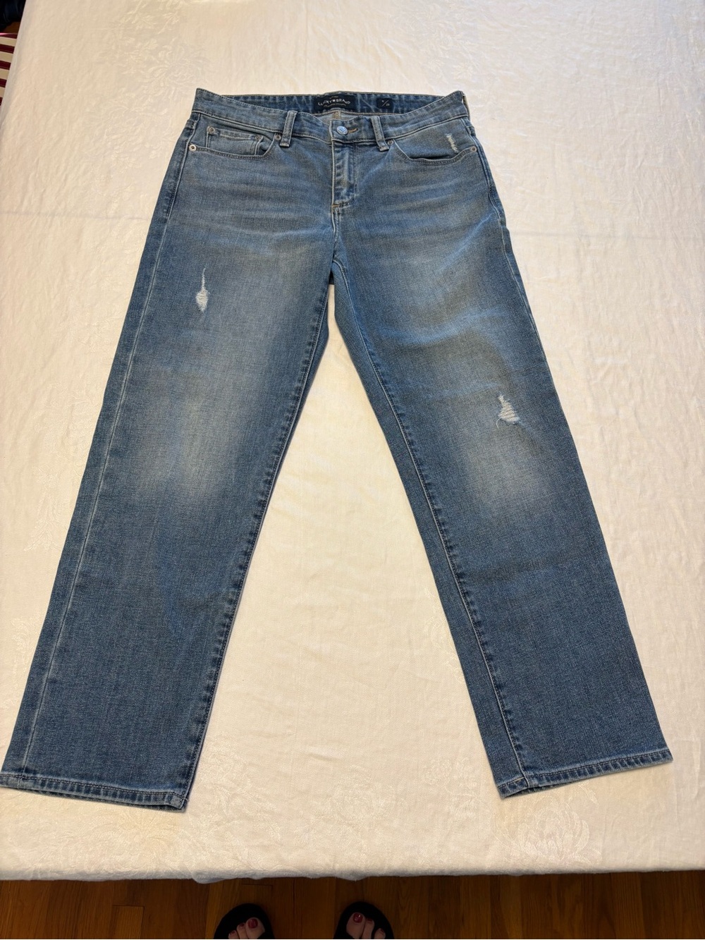 Lucky Sweet Crop Washed Denim